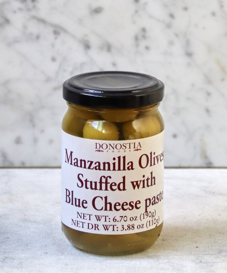 Donostia Blue Cheese Stuffed Olives, 7oz - DeLAURENTI